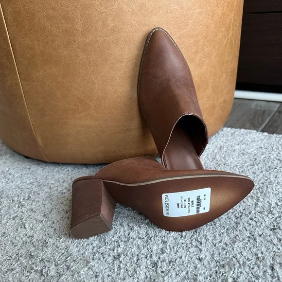 BP Hailey Western Mule - Brown Leather - Size 7.5 NWT - Picture 2 of 4